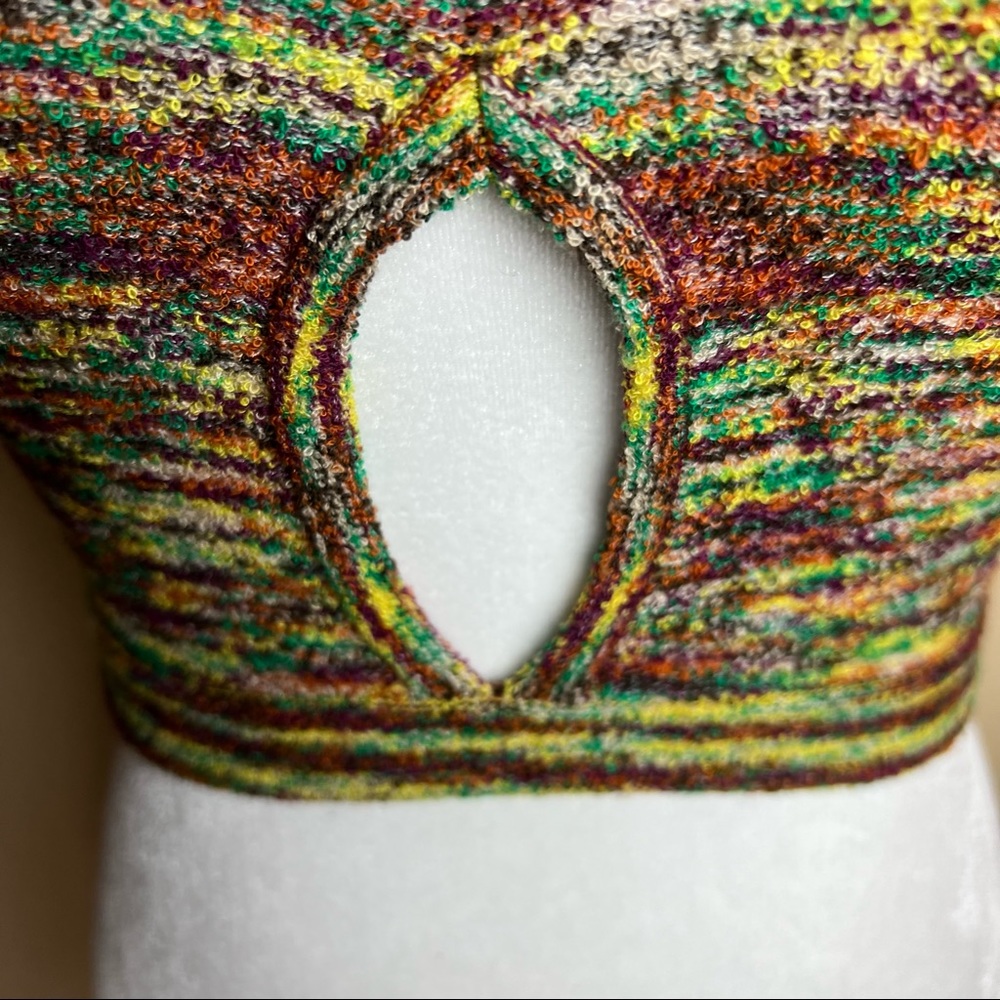 Kimchi Blue Urban Outfitters Rainbow Hue Knit Halter Top Backless Size Small - Picture 9 of 12